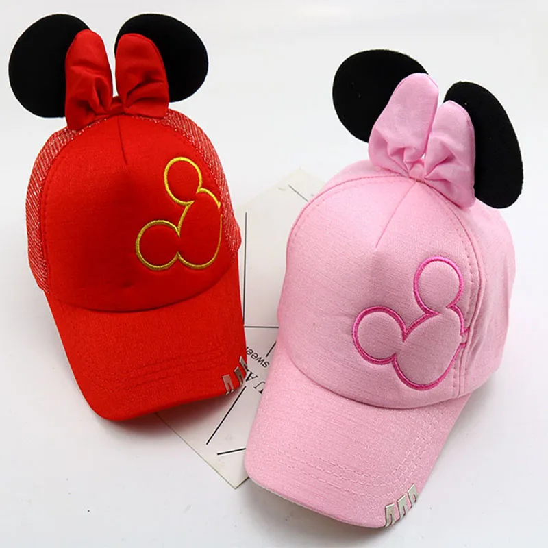 

Cute cartoon mouse Minnie new fashion baseball cap kids hat For boys and girls Adjustable health sun protection vacation