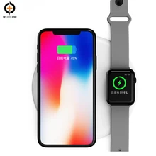 Для Apple Watch/AirPods мобильное QI 2-в-1 быстрая Беспроводной Зарядное устройство для QI 2W 5W 7,5 W 10W s устройство Зарядка(с QC3.0 адаптер стандарта Австралии