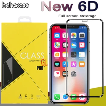 

1000pcs 6D Full Cover Tempered Glass For iPhone 11 Pro Max XS XR X 8 7 6 6S Plus Screen Protector Anti-scratch Film With Box