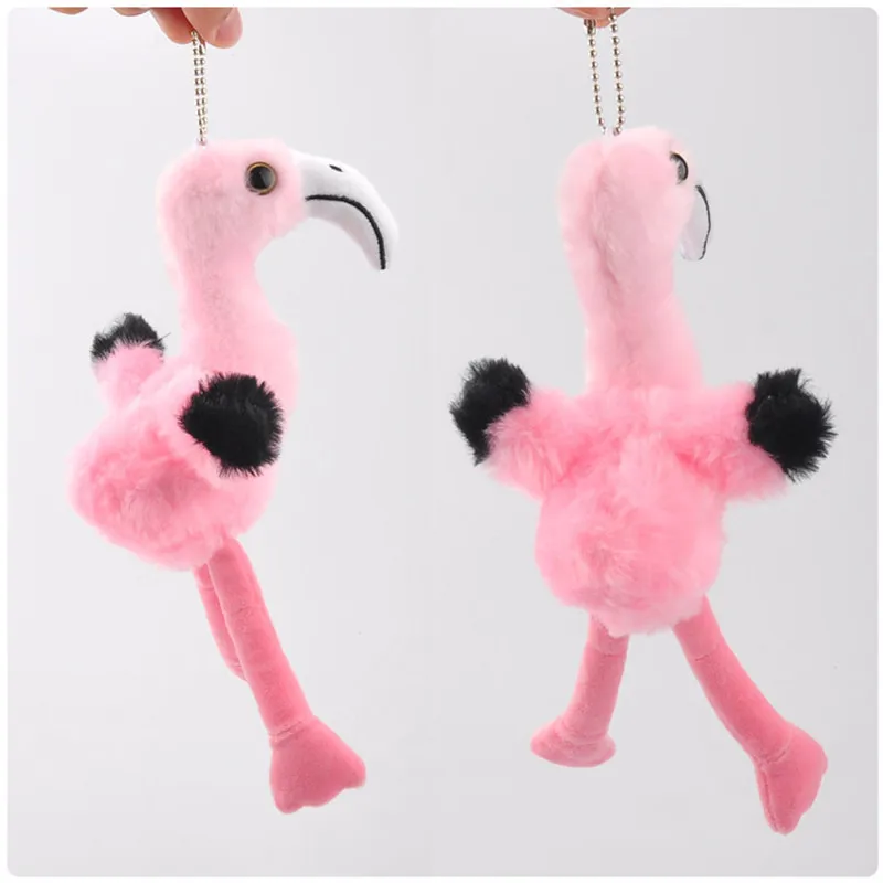 Новые милые Мультяшные Фламинго плюшевые игрушки животные Красные Птицы ключ сумка Подвески куклы Peluche брелок 10 шт./партия