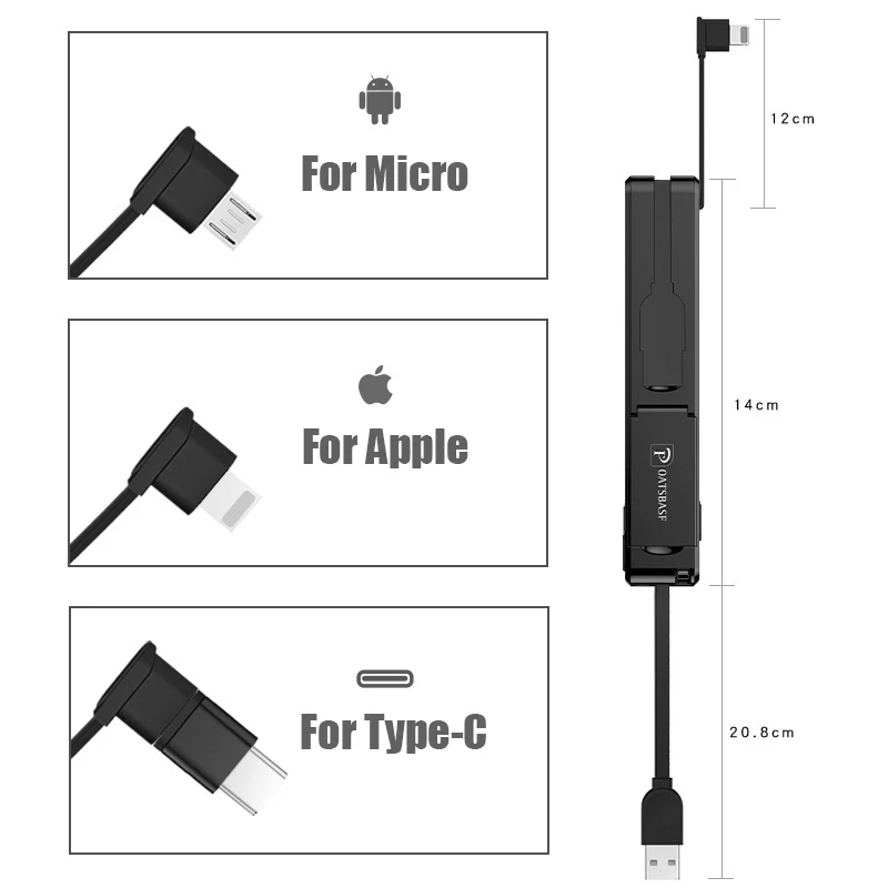 3 в 1 Многофункциональный USB кабель для мобильного телефона Micro usb type C кабель зарядного устройства для iPhone зарядный кабель держатель мобильного телефона