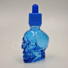 garrafa frasco botella 50pcs 30ml skull glass perfume dropper bottle with glass skull dropper pipette for vape liquid