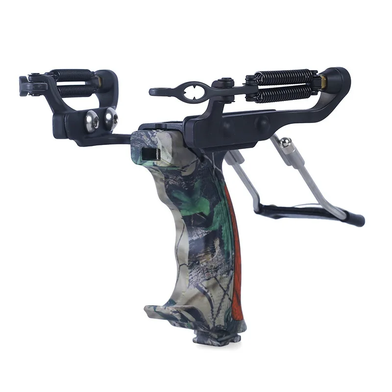 

Powerful Hunting Slingshot Outdoor Hunting Bow Target Shooting Games Catapult Bow With Rubber Band Folding Wrist Brace