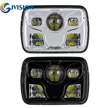 

5x7 inch Square led projector headlights with High/Low Beam Driving Lamp For Jeep Wrangler YJ Truck 4X4 Offroad car