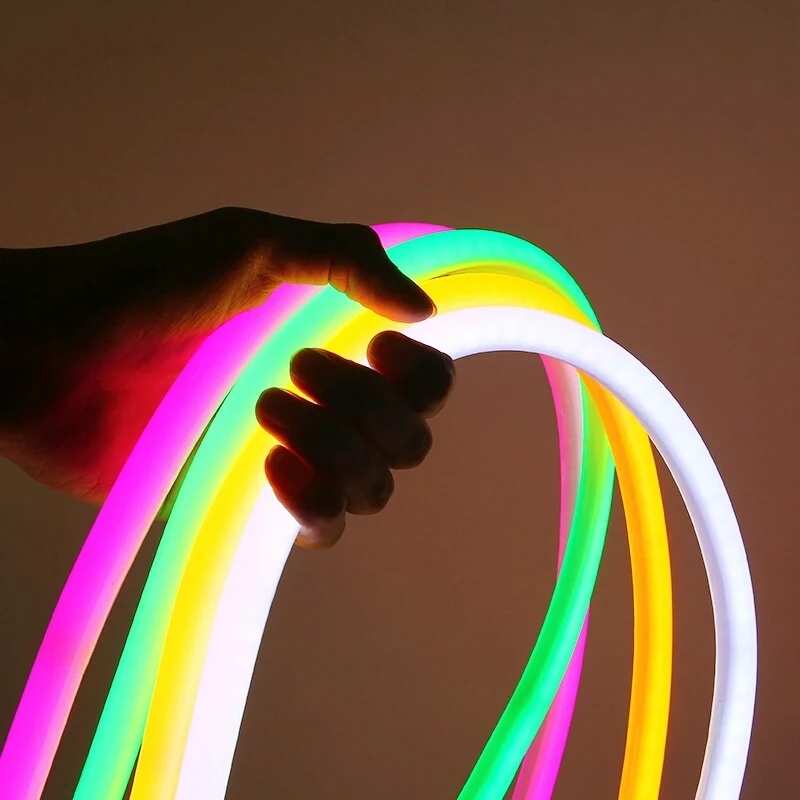 

Round Led Neon Flexible Tube Waterproof IP68 Rope 220v 230v 240v 2835 Strip Light Tape 360 Degree Warm White Red Green Blue