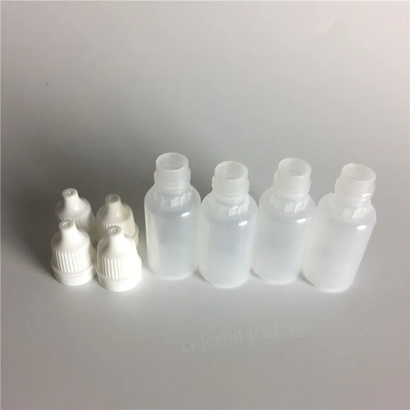 

10MLPlastic Empty Plastic Squeezable Dropper Bottles Eye Liquid Childproof Cap Thin Tip Dropper Bottles
