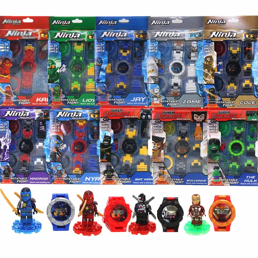 Avengers Super Heroes Watch Building Blocks Bricks Legoingl Ninjagoing LegoING Duplo LegoING minecraftING Toys for Children Gift
