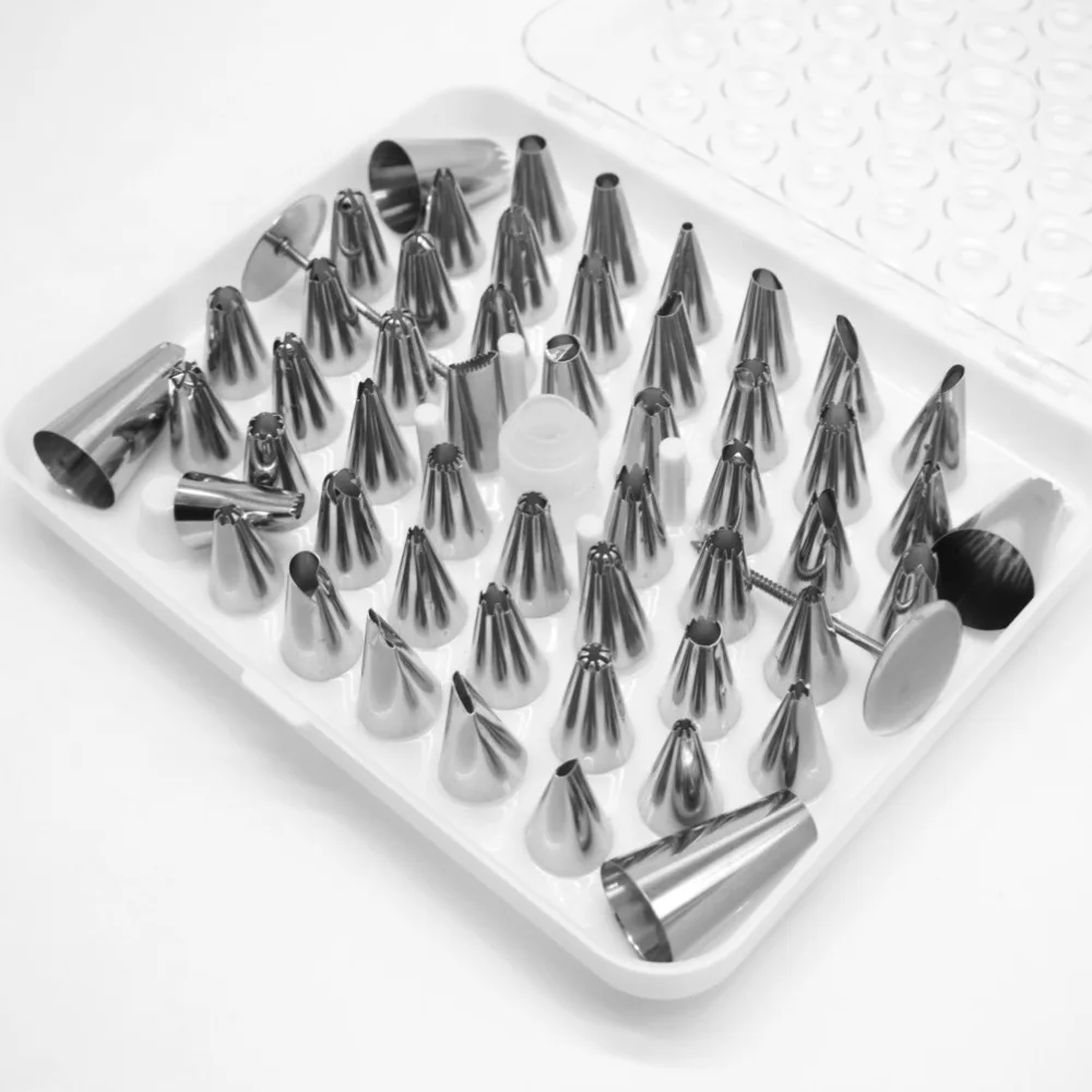 52pcs Icing Piping Nozzles Stainless Steel Cookie Tools Decorating