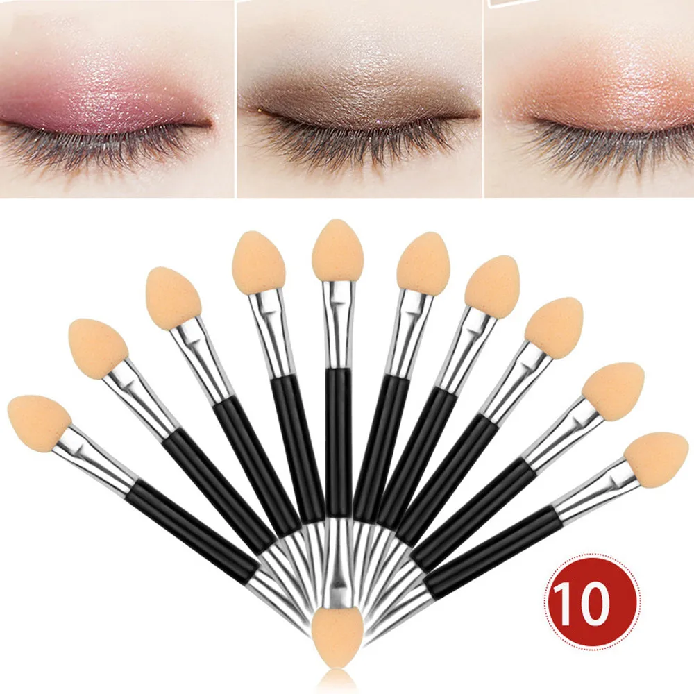 

10Pcs Eye Shadow Applicator Makeup brushes Double-end Eye Shadow Eyeliner Brush Sponge Applicator Cosmetic Tool pincel maquiagem