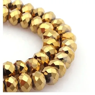 

STENYA Tiny 2mm Gold Color Crystal Czech Beads Rondelle Tassel Jewelry Findings Spacer Earrings Bracelet Necklace Accessories