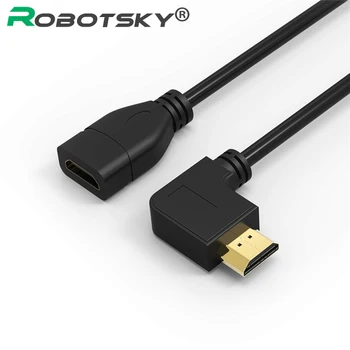 

Robotsky 0.5M High Speed HDMI Extension Cable 90 Degree Right Angled Male to Female HDMI Cable for HDTV Computer Projector