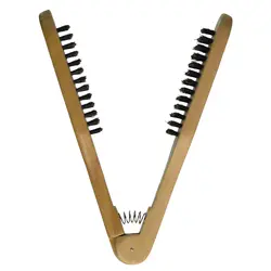 DIY салон парикмахерских выпрямитель для волос Деревянный антистатические двойной-щетка, расческа
