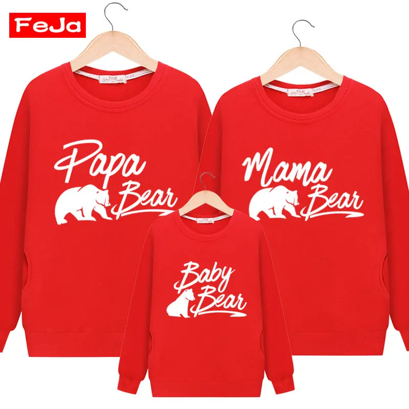 

Family Clothing Mommy And Me Clothes mother daughter matching clothes papa mama baby bear cotton long sleeve t-shirt family look