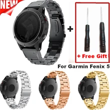 COMLYO 22 мм классический металлический ремешок из нержавеющей стали для Garmin Fenix 5 ремешок для часов Ремешок для Garmin браслет ремень с инструментом