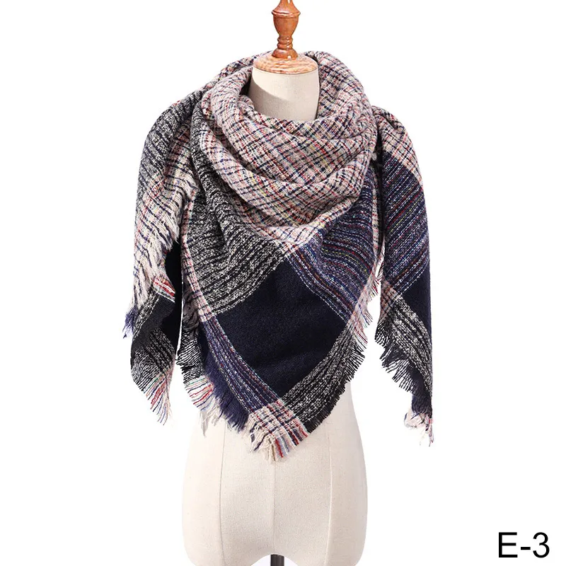 Evrfelan зимний кашемировый шарф женский шарф плед одеяло дизайнер Женская треугольная Пашмина шали и шарфы - Цвет: 3