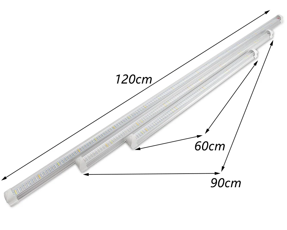 (3 шт./лот) 120 см/90 см/60 см T8 светодио дный Grow Light Tube integrated растет бар для комнатных растений парниковых гидропоники Системы расти палатка