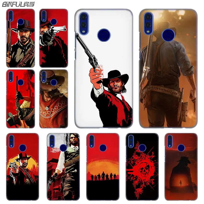 

BINFUL Fashion luxury Phone cose cover for Huawei Honor 7 7C 8 8X 9 Lite 10 4C 5X 6 6X 6C 7a Pro 7X red dead redemption
