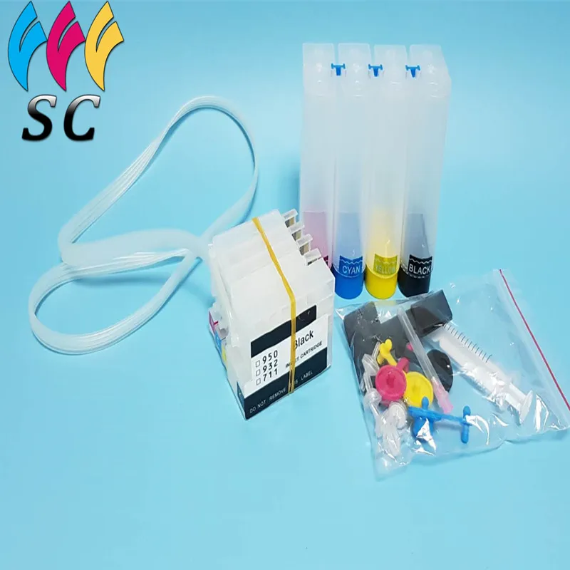 

Continuous Ink Supply System For HP 952 953 954 955 957 desk printer without chip 4 color