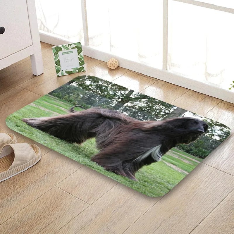 Nice Afghan Hound Doormat Outdoor Floor Mat Home Creative Super Soft Absorbent Bathroom Door Entrance 40X60cm 50x80cm | Дом и сад
