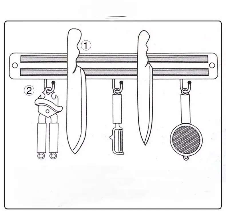 Блоки из нержавеющей стали супер магнитная полоса нож стойка кухонный нож настенный держатель инструмента