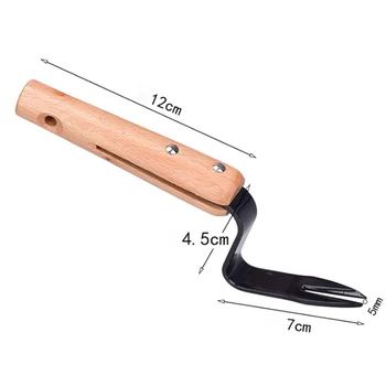 

Garden Weeder Grass Puller Removal Lawn Sturdy Digging Puller Effective Hand Weeding Tool Forked Carbon Long Handle