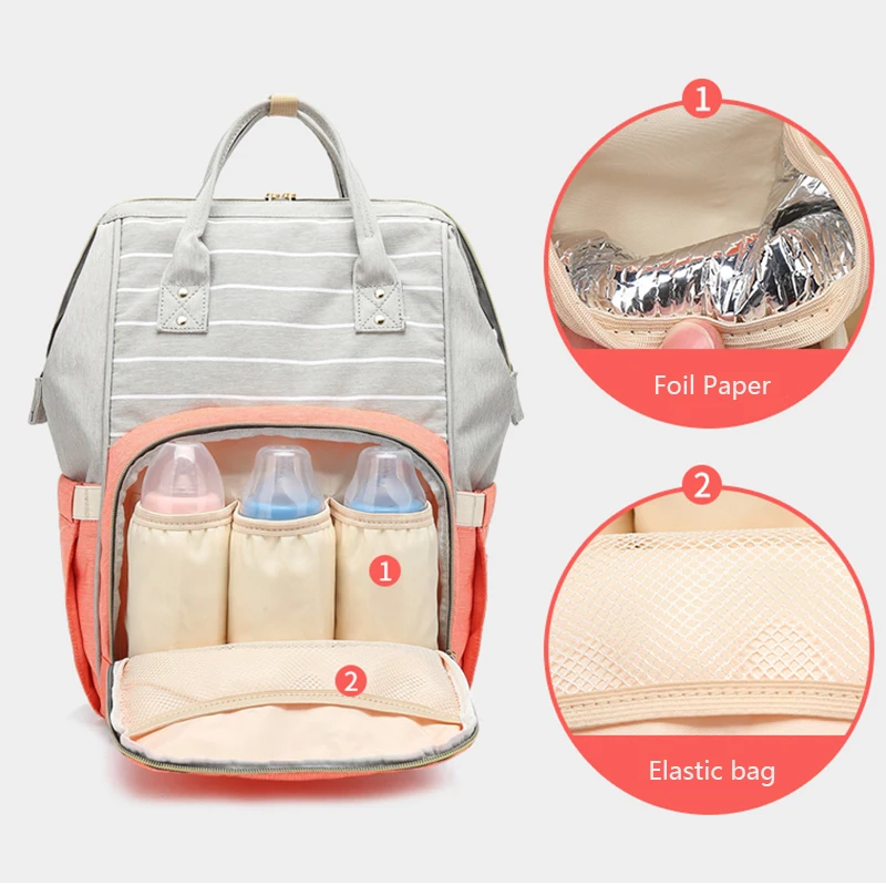 

Large Capacity travel baby nappy bag for mommy&dad portable Fashion stroller bag waterproof diaper backpack for baby Nursing