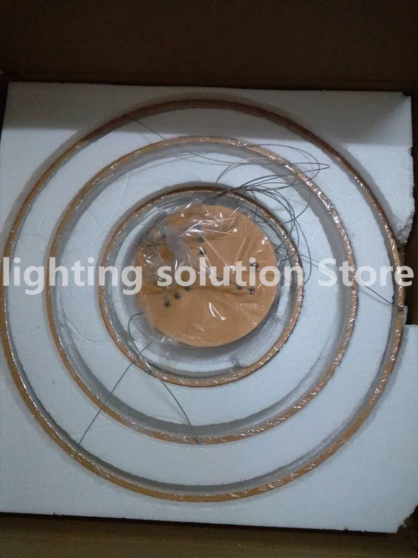 Luzes do Pendente para Sala Sala de Estar Sala de Jantar Anéis de Acrílico Corpo de Alumínio Lâmpada do Teto 40 cm 60 cm 80 cm Modernas de Estar Círculo Levou Dispositivos Elétricos da 25 Luzes de pendentes