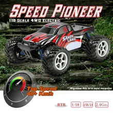 Электрический высокое Скорость пульт дистанционного управления автомобиль внедорожник 1:18 полномасштабная высокое Скорость car 2,4 г 1:18 4WD drive внедорожных RC грузовик RC игрушки