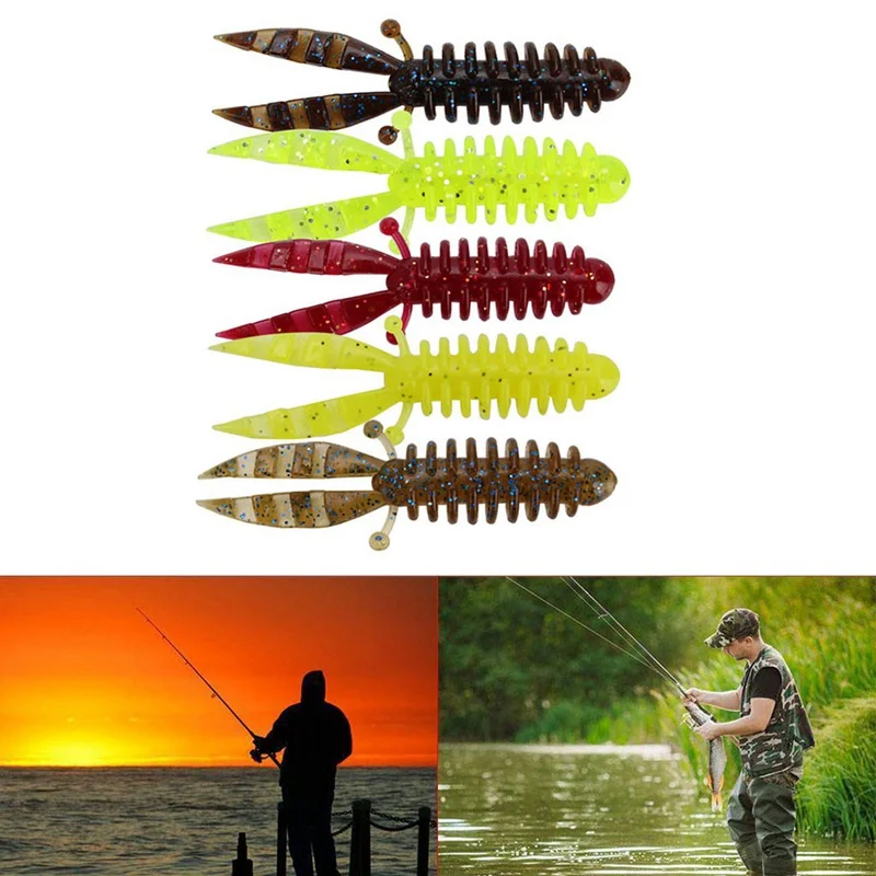 

Multi-Section Desgin Shrimp Shape Soft Bait Bionic Soft Insect Soft Shrimp Fake Bait Lure Hot 5Pcs 5.5cm/1.5g