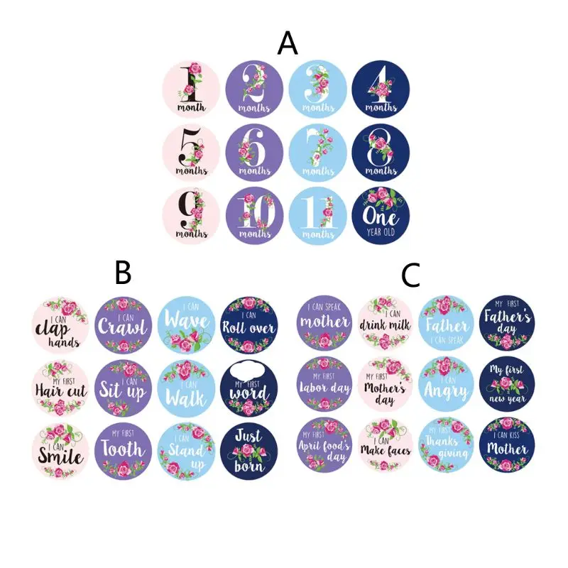 Premium Baby Monthly Stickers Baby Pregnant Women Photograph Sticker Fun Month Milestone Stickers DIY Kid Souvenirs Prop Premium Baby Monthly Stickers Baby Pregnant Women Photograph Sticker Fun Month Milestone Stickers DIY Kid Souvenirs Prop
