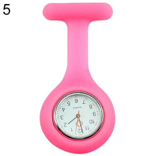 Мода г. милый доктор Доктор спецодежда медицинская портативный силиконовые часы Медсестры Брошь Fob карман Туника кварцевые часы дропшиппинг - Цвет: pink