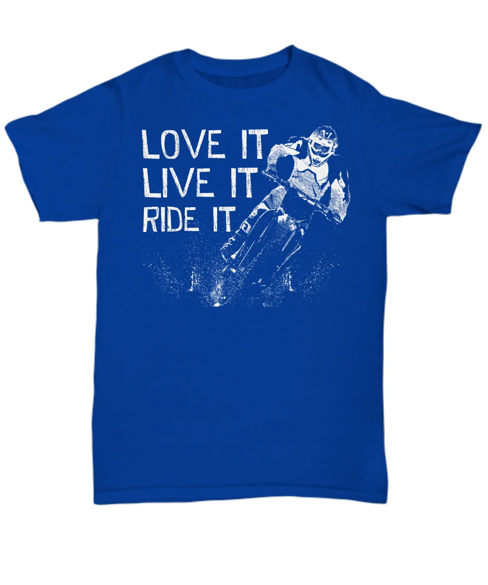 Лидер продаж 2019 футболка из 100% хлопка с надписью Love It Live Ride Moto в стиле унисекс