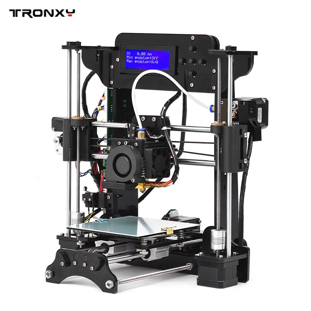 Распродажа XY-100 tronxy DIY Kit портативный настольный 3d принтер Высокая точность MK10 экструдер 2004A ЖК-экран с 8 Гб карта памяти