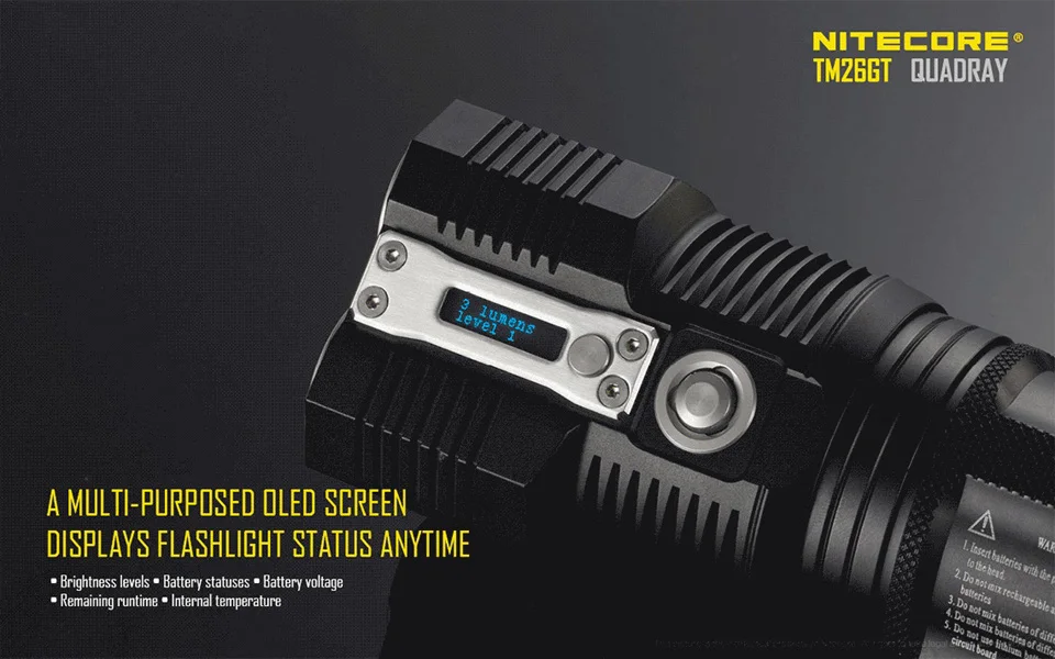 NITECORE TM26GT крошечный Монстр CREE XP-L HI V3 светодиодный фонарик 3500LMS 704 метров световые фонари