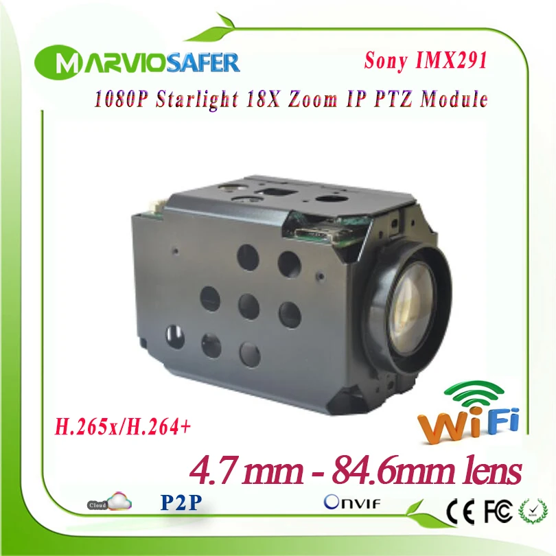 2MP FULL HD 1080P IP Wifi PTZ сетевая камера модуль CCTV Starlight красочное ночное видение sony IMX291 18X оптический зум RS485