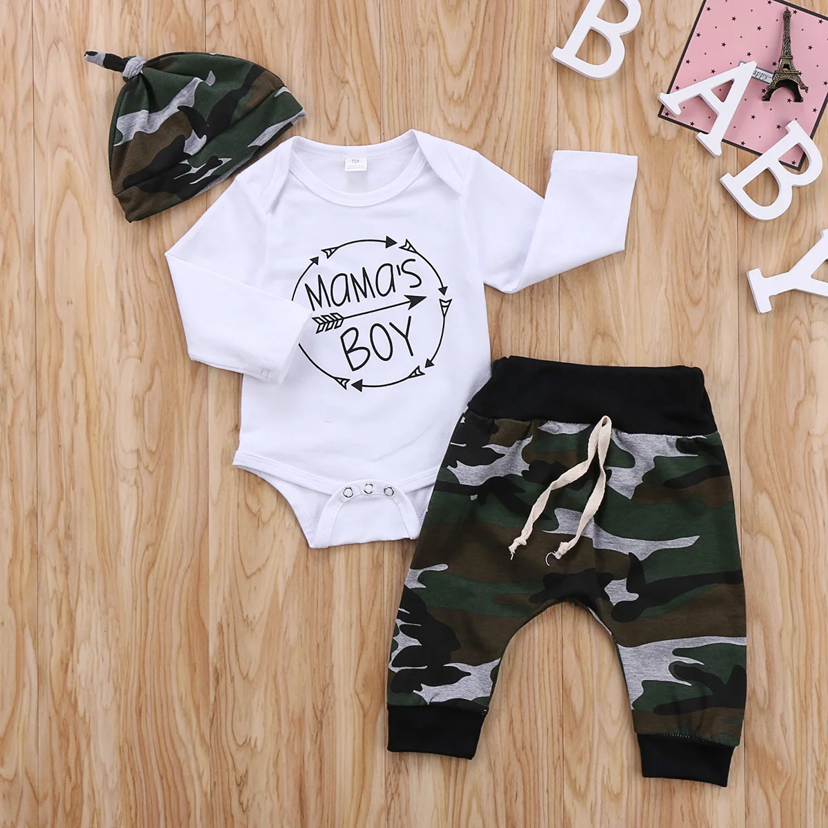 Emmababy 3PCS Fashion Boy Suit 0 18M Toddler Baby Mama's Boy Outfit
