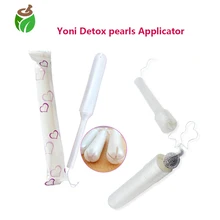 20 adet Yoni Detoks inci Aplikatör Toptan Organik Pamuk Inci kadınsı Vajinal Sıkma Tampon kadınlar için Aplikatör