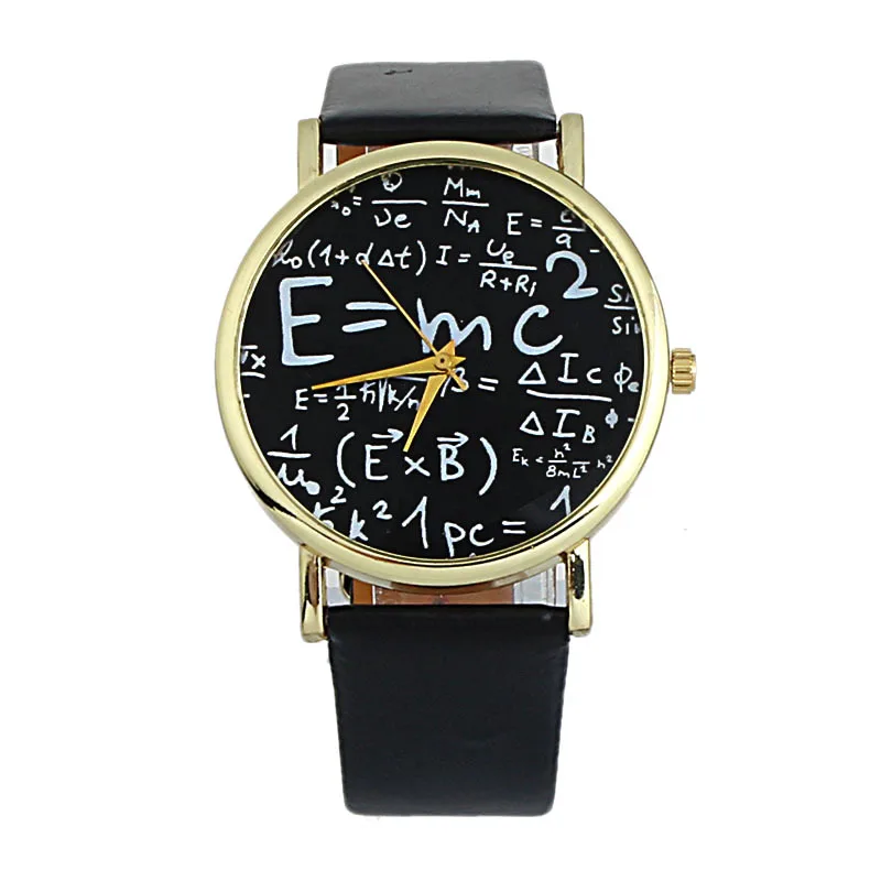 Relogio Модные женские наручные часы Роскошные математические часы с браслетом женские спортивные мужские из искусственной кожи кварцевые наручные часы reloj