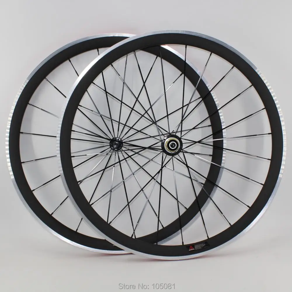 Best 1pair New 700C 38mm clincher rim Road bicycle matte 3K carbon fibre bike wheelset with alloy brake surface light parts Free ship 9