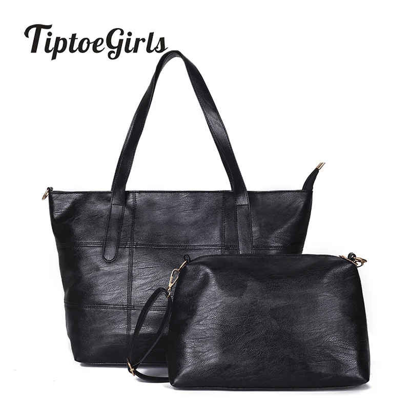 

The New European and American Fashion Trend Two Pieces of Large Capacity Handbag Casual Wild Shoulder Diagonal Handbags