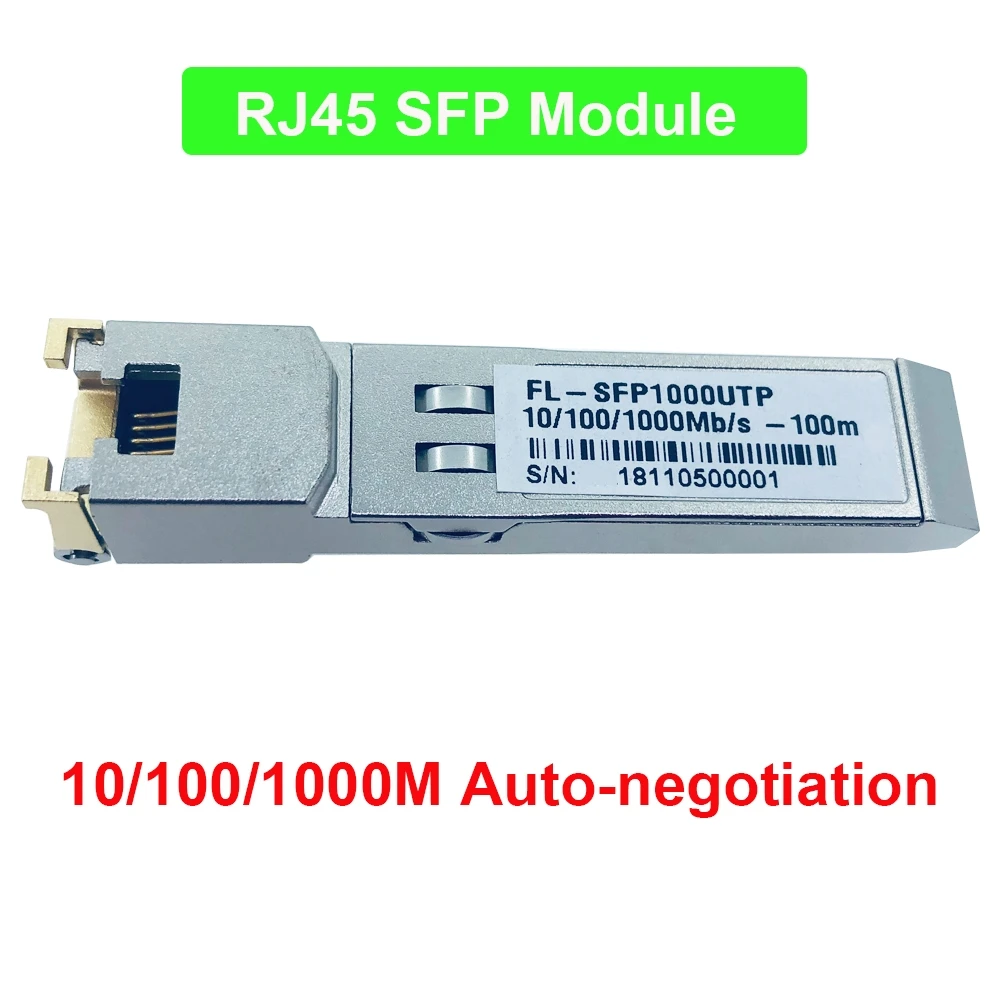 

10/100/1000M auto-negotiation converter sfp to rj45 ethernet for gpon epon OLT hot pluggable Fiber optical switch Compatible