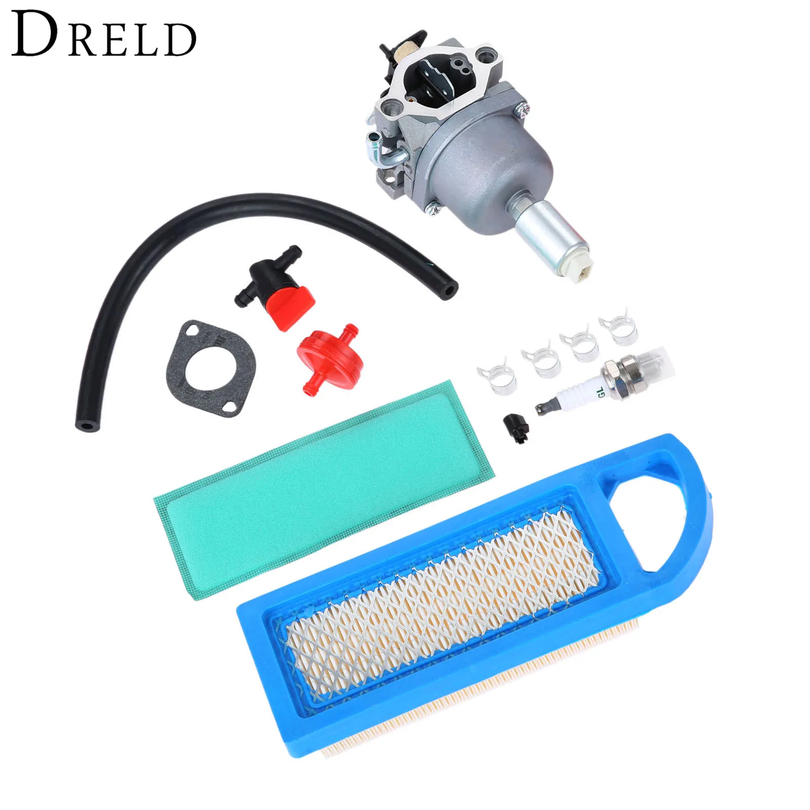 DRELD Chainsaws Carburetor Air Filter Tune up Kit for BRIGGS & STRATTON 594601 796587 591736 Trimmers Cutter Carb Garden Tools DRELD Chainsaws Carburetor Air Filter Tune up Kit for BRIGGS & STRATTON 594601 796587 591736 Trimmers Cutter Carb Garden Tools