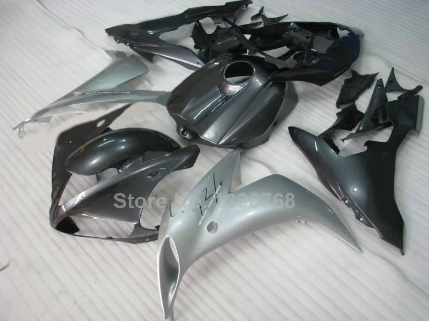 

Injection molding fairing kit for Yamaha YZF R1 2004 2005 2006 silver black motorcycle fairings set YZFR1 04 05 06 NV62