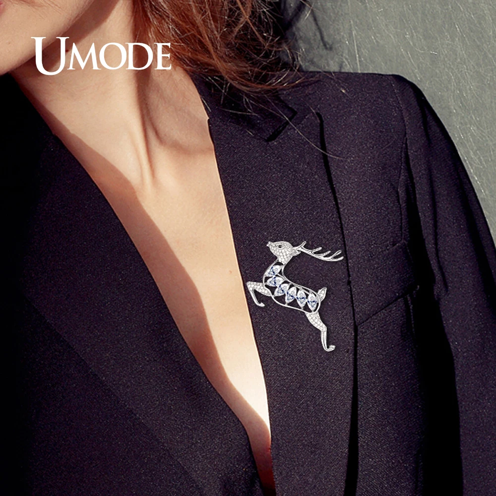 UMODE Новая мода олень лося Броши для женщин Свадьба Банкет животное бижутерия