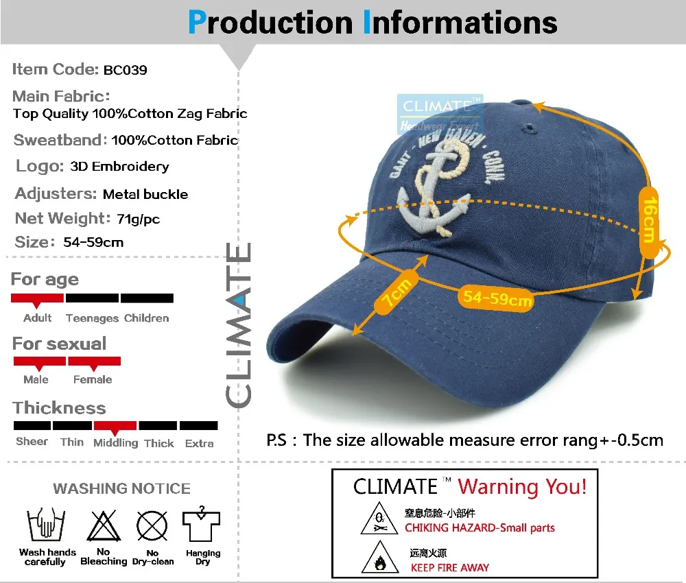 Климат мужские крючки для женщин бейсбольная кепка s Мужская морская форс Кепка 3D отличный парусный корабль Эра Вояж Лодка Якорь хлопок Регулируемая Кепка