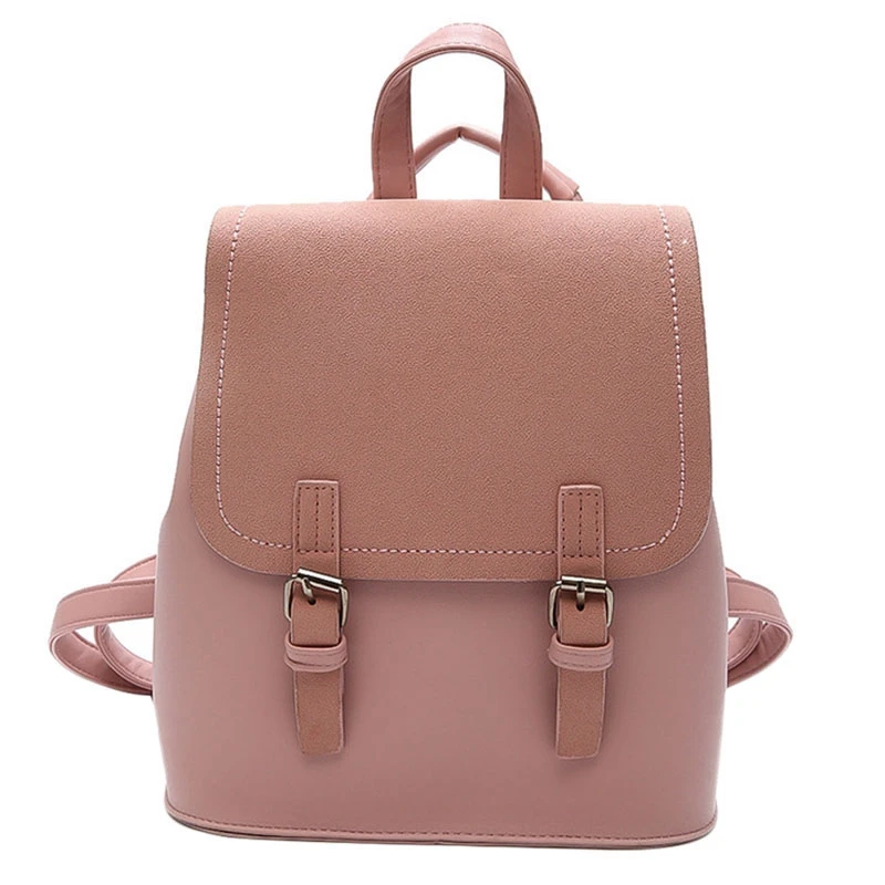 Женский рюкзак в стиле пэчворк лаконичный минималистичный - Цвет: Pink