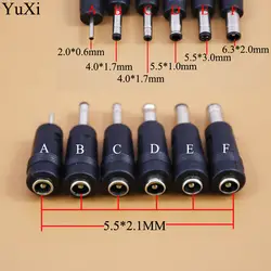 Юйси 1 шт. 5,5x2,1 мм Женский Джек 2,0*0,6 4,0*1,7/4,0X1,7 5,5*1,0 5,5*3,0 6,3*2,0 штекер DC Мощность разъем адаптера ноутбука