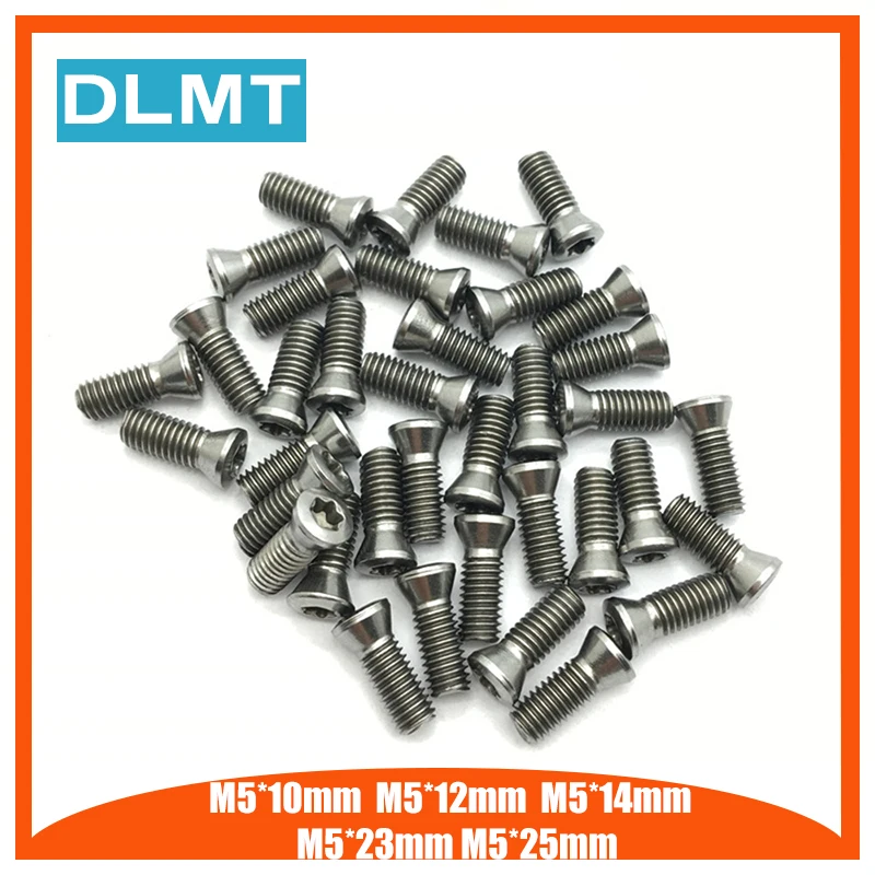 

M5*10 M5*12 M5*14 M5*15 M5*16mm M5*23mm M5*25mm 50pcs CNC lathe tool spare screws for Replaces Carbide Inserts lathe accessories
