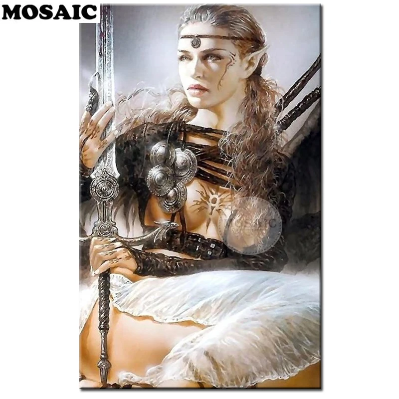 

DIY Diamond Embroidery sexy woman Cross Stitch Mosaic diamond painting warrior Pattern Full square Rhinestone Home decor gift