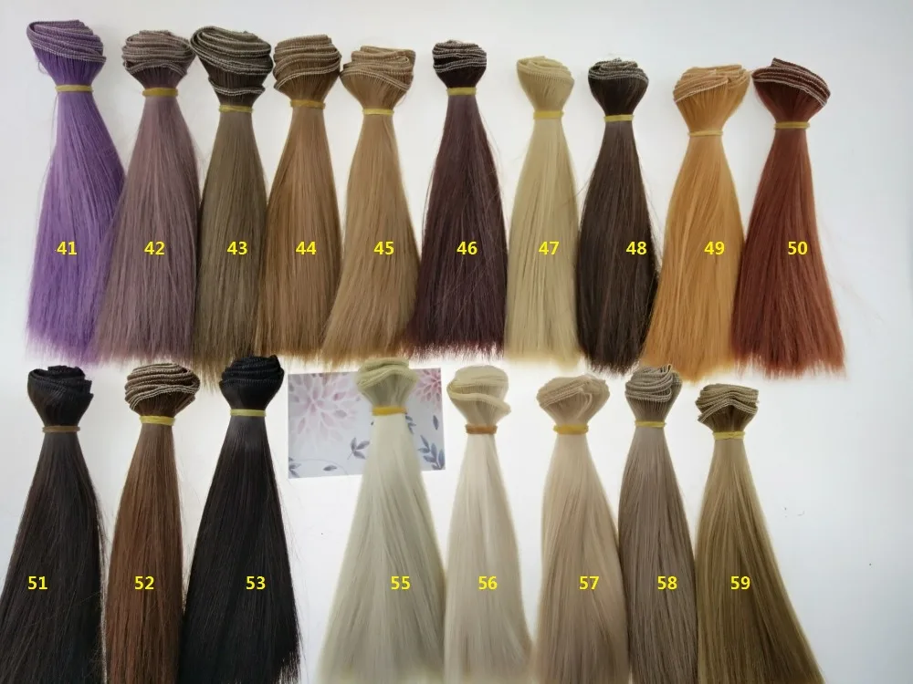 

tresses Extension doll wigs Natural Color Curly doll hair for BJD SD handmade clothing doll wigs dropshipping #46-61